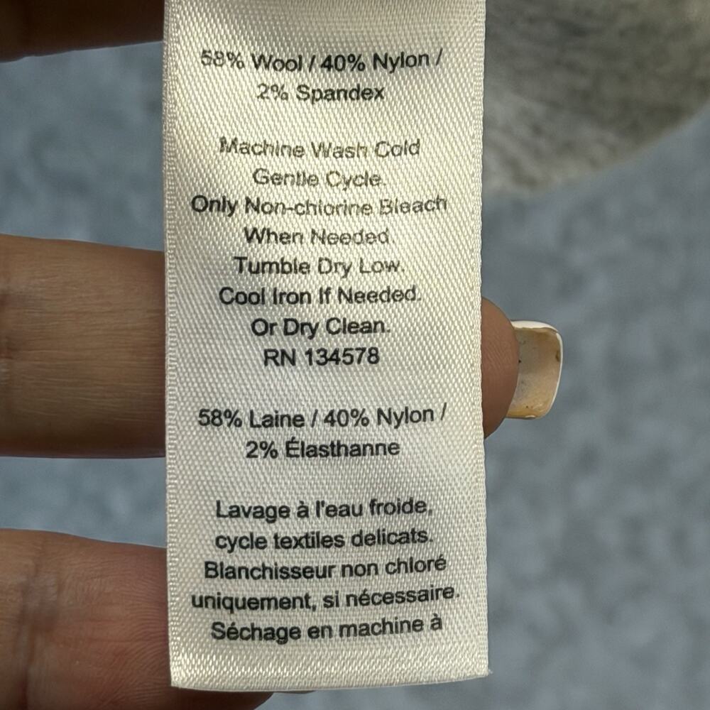 Vineyard Vines Womens Medium Gray Wool Blend Hooded Sweater Pullover Quiet Lux - Picture 4 of 9